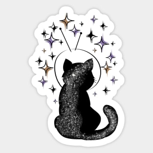 Space Kitty Watches the Stars Sticker